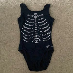 Destria Halloween Gem Skeleton Gymnastics Leotard